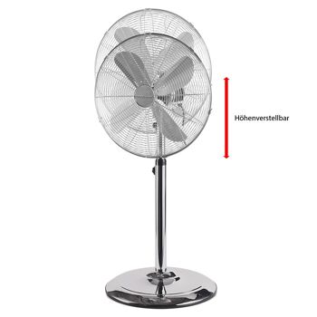 Ventilateur sur pied design Inox 40cm Proficare PC-VL3064MS 6