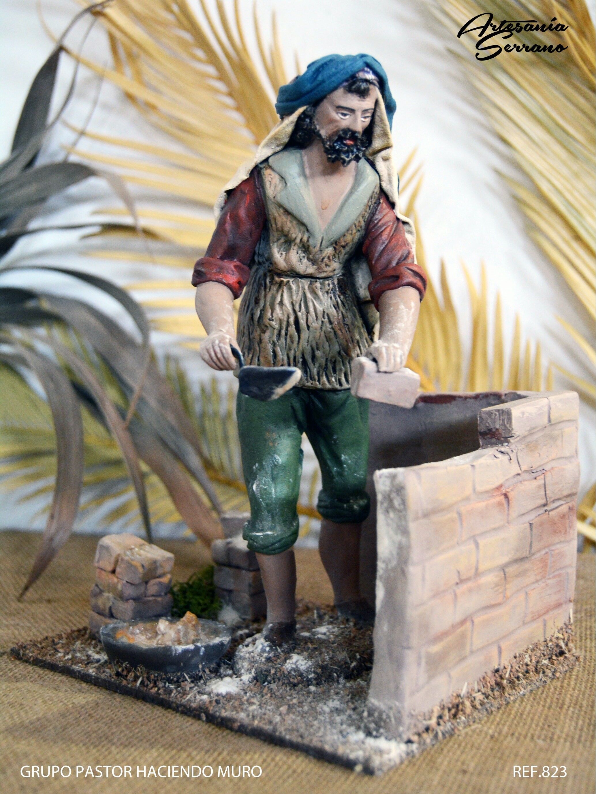 Berger faisant des murs, figures de la crèche