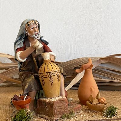 Potter shepherd, figure of the nativity scene