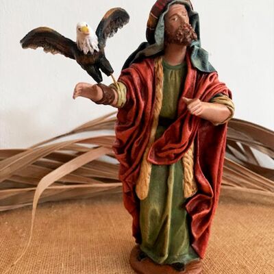 Pastor con águila, figura del belén