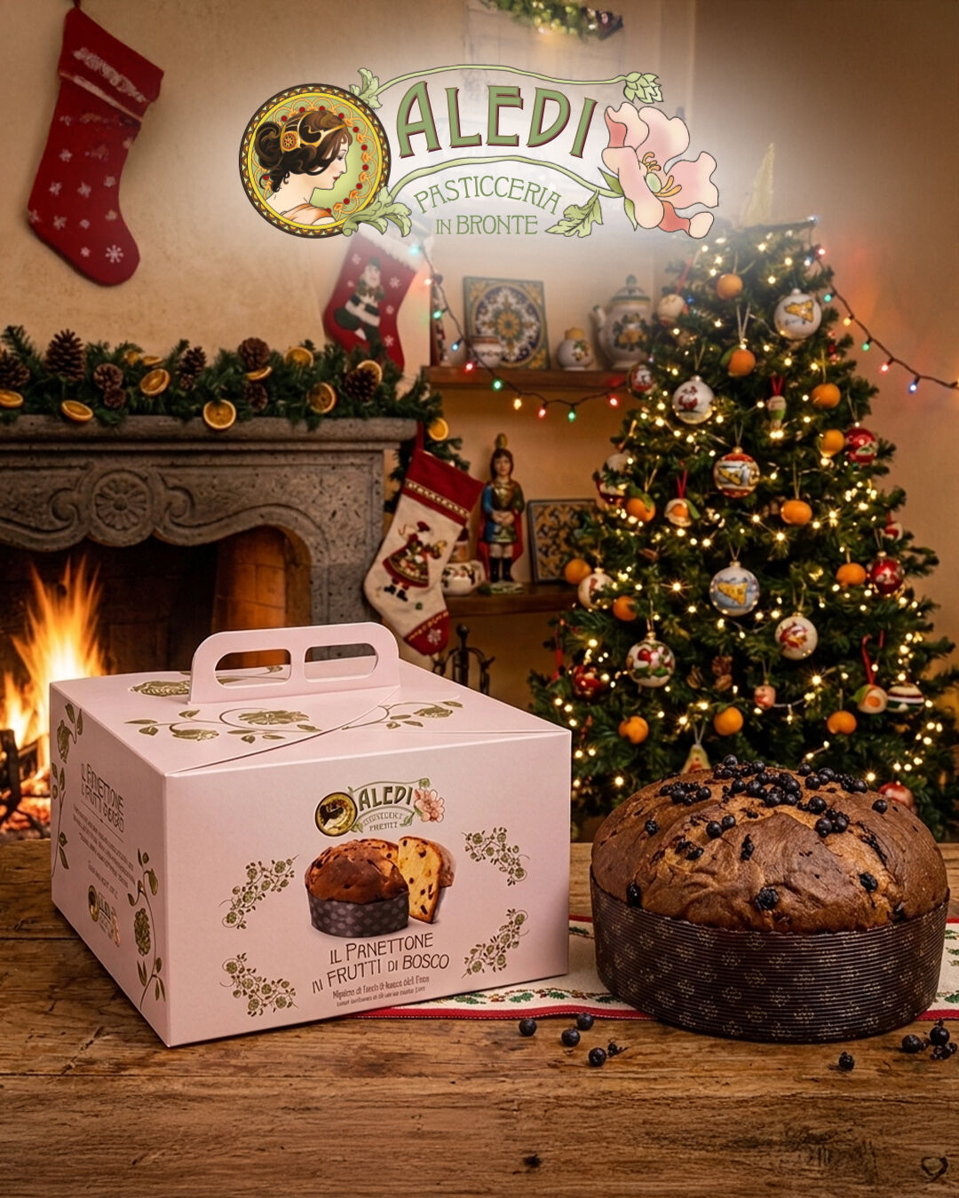 Panettone di Natale Frutti di bosco dell'Etna - kg- 1