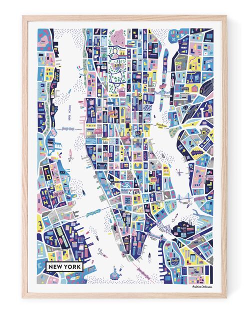 Affiche illustrée de New York par Antoine Corbineau