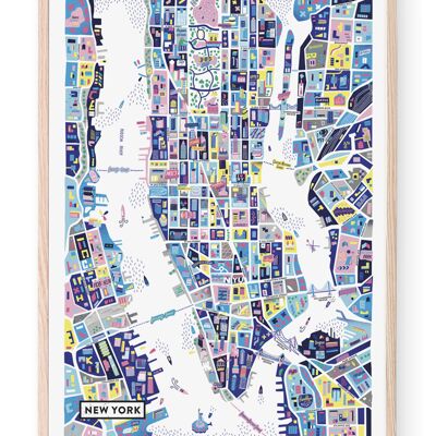 Affiche illustrée de New York par Antoine Corbineau