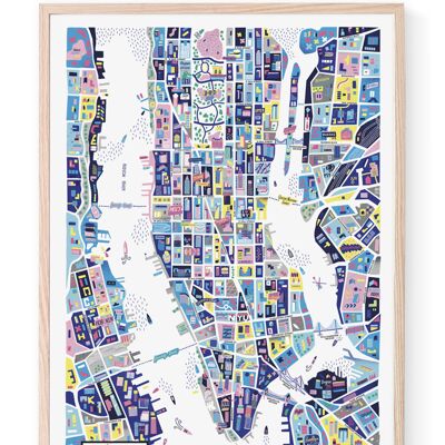 Illustrated poster of New York by Antoine Corbineau