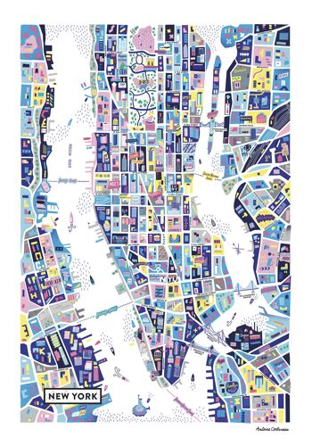 Affiche illustrée de New York par Antoine Corbineau 2