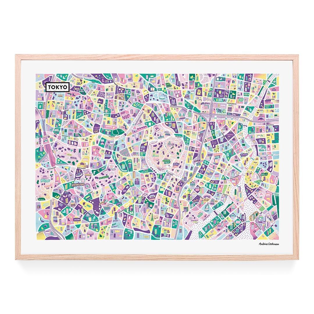 Illustrated poster of Tokyo by Antoine Corbineau