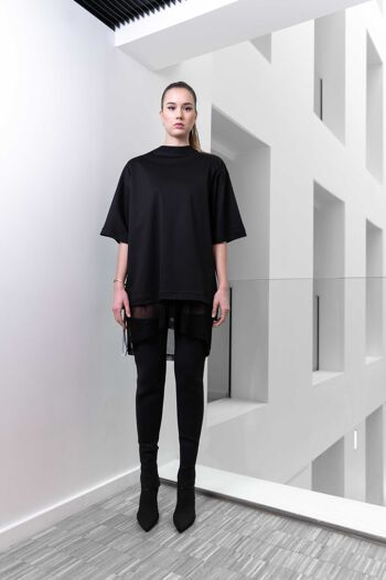T-Shirt Oversize Unisexe Noir Made in France 100% coton bio 5