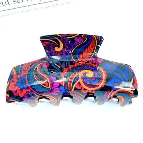Exotic Style Colorful Printed Hair Claws