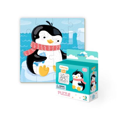 Dodo Puzzle da colorare 2 in 1 Pinguino