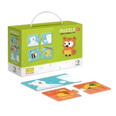 Dodo-Puzzle-Duo Wo Tiere leben