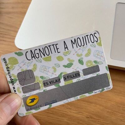Adesivo per carta di credito "Cagnotte à Mojitos"
