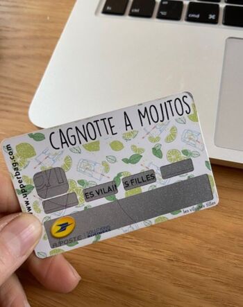 Sticker pour CB "Cagnotte à Mojitos" 1