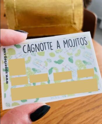 Sticker pour CB "Cagnotte à Mojitos" 2