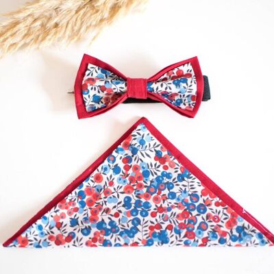 Liberty Wiltshire Marianne bow tie lined red