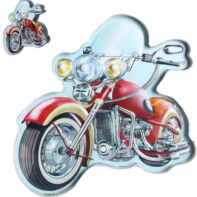 LED decoration Decorative metal frame to hang on the wall with a Motorcycle theme 38X39