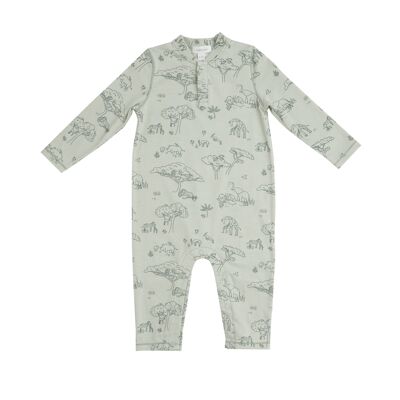 Safari Family Organic Cotton Romper Green