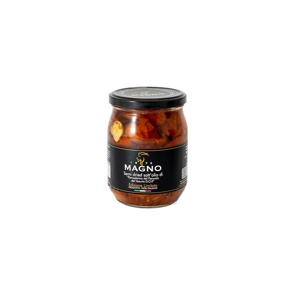Semi-Dry sott’olio di Pomodorini del Piennolo del Vesuvio DOP – 550 g (peso sgocciolato: 300 g)