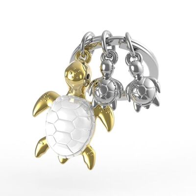 PORTE-CLÉS animaux meta[l]morphose® - Tortue famille or