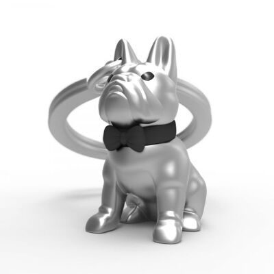 meta[l]morphose® Animals KEYCHAIN - Silver Bulldog