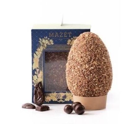 Praslines Huevo de Pascua reventado - chocolate negro 12 cm - F3P
