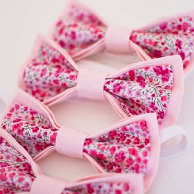 Liberty Phoebe Pastel Pink and Fuchsia Bow Tie
