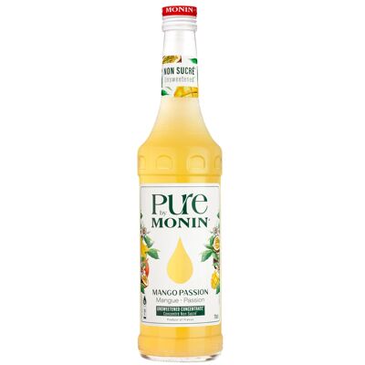 Pure by Monin Mango Passion für Cocktails oder Limonade – Natürliche Aromen – 70cl