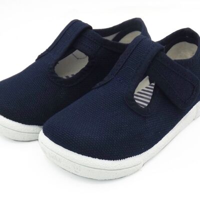 Eco-friendly canvas T-Bar sneaker