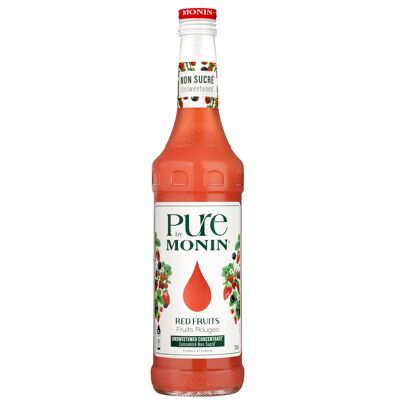 Pure by Monin Frutos Rojos para agua saborizada o cócteles del Día de la Madre - Sabores Naturales - 70cl