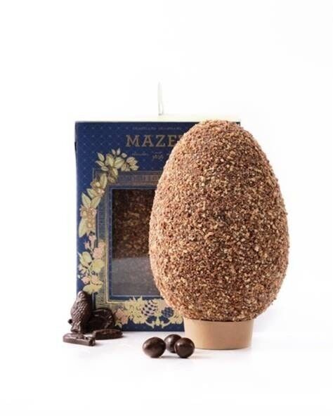 Praslines Uovo di Pasqua in scaglie - cioccolato fondente - 18 cm - F18P