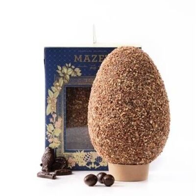 Praslines Uovo di Pasqua in scaglie - cioccolato fondente - 18 cm - F18P