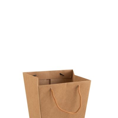 Cache-pot étanche sac avec cordon papier marron large
