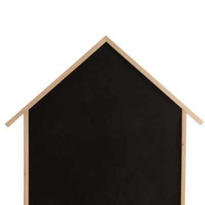 Tableau noir mural maison bois de pin naturel/noir