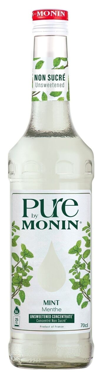 Pure by Monin Menthe pour eau aromatisée ou cocktails - Arômes naturels - 70cl 1