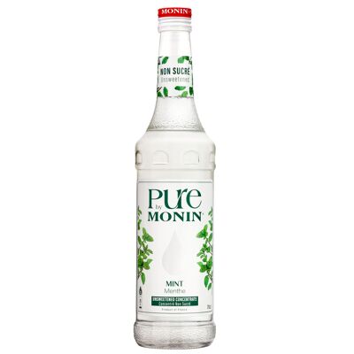 Pure by Monin Mint para agua aromatizada o cócteles del Día de la Madre - Sabores naturales - 70cl