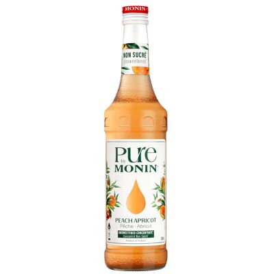 Pure by Monin - Peach Apricot for flavored water or Mother's Day cocktails - Natural flavors - 70cl