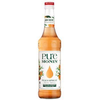 Pure by Monin - Pêche Abricot pour cocktail ou limonade - Arômes naturels - 70cl 1