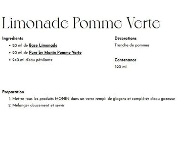 Pure by Monin Pomme verte pour cocktail ou limonade - Arômes Naturels - 70cl 2