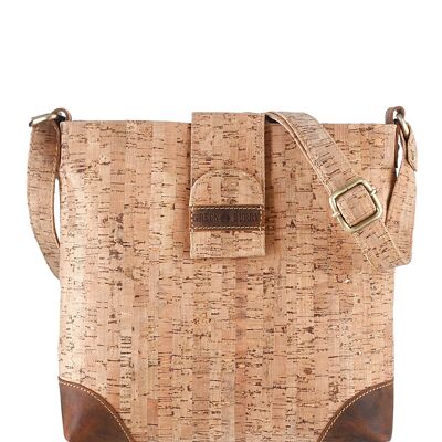 Vintage cork shoulder bag natural