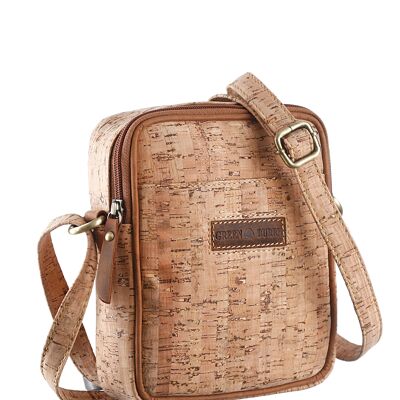 Vintage cork shoulder bag natural