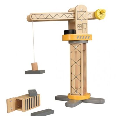 WOODEN TOY CRANE