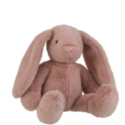 Lapin peluche rose large