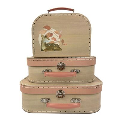 KIDS SUITCASES SET OF 3 FAWN