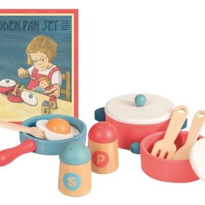 KIDS WOODEN PAN SET