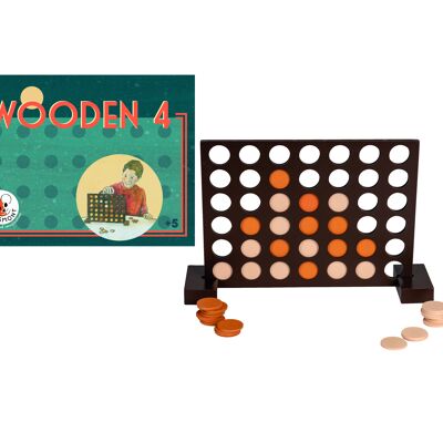 WOODEN 4 CONNECT GAME