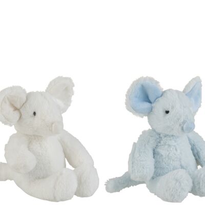 Souris peluche blanc/bleu small assortiment de 2