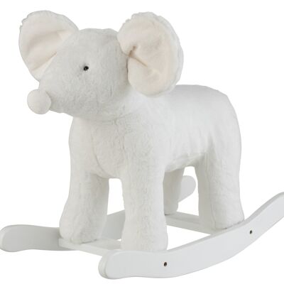 Souris bascule peluche blanc