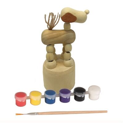 WOODEN PUSH-UP DOG TO PAINT