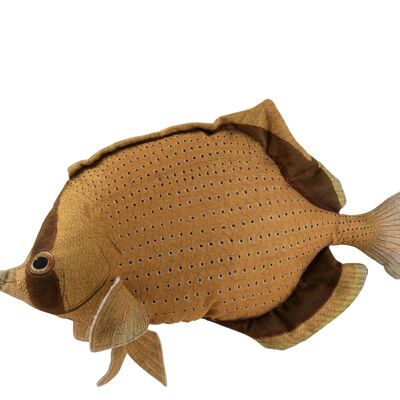 Coussin poisson dory polyester ocre