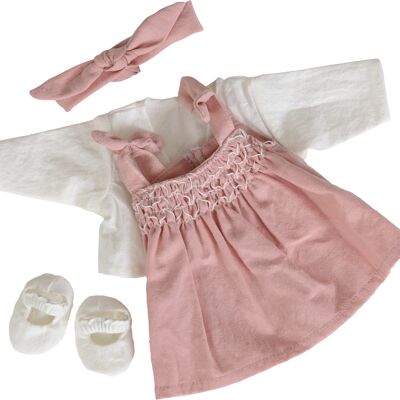 PINK SMOCKS - DOLL CLOTHES