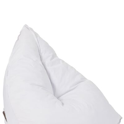 Pouf poire triangulaire polyester blanc